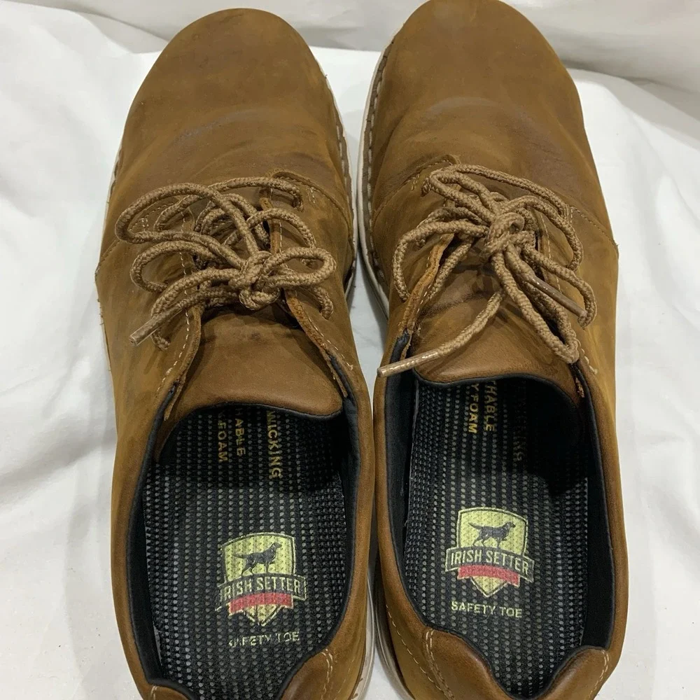 Irish Setter Kasson Aluminum Safety Toe Oxfords Leather Men's SZ-12 Casual Shoes